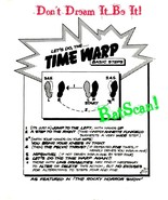 ROCKY HORROR SHOW (1973) TIME WARP INSTRUCTION SHEET!!   Don't Dream It...Be It! - $6.35