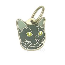 Cat name ID Tag,  Russian cat, Personalized, Engraved, Handmade, Charm - £15.90 GBP+