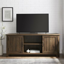 TV Stand Farmhouse Entertainment Center 65-Inch TVs Media Console Shelf Cabinet - £142.01 GBP