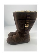 Ugg Boots Womens Size 10 Brown Retro Cargo 1895 Tall Size Zip Sheepskin - $129.72 CAD