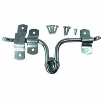 Chrome Stall Door or Gate Latch with Plate and Hasp 10&quot; - For Barn Stabl... - £11.79 GBP