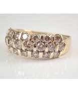 2.30CT Zertifiziert Moissanit Herren Verlobungsring 14K Gelb Vergoldet - $2,839.71 MXN