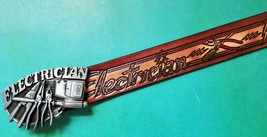 Electrician Genuine Cowhide 1 1/2&quot; Electrician Belt&amp; Matching Electrician Buckle - $39.55