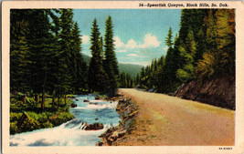 Spearfish Canyon Black Hills South Dakota River Vintage Postcard B4 - £5.86 GBP
