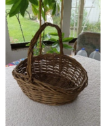 Primitive, Antique Extra Large Wood Handwoven Willow Twig Gathering Basket - £29.96 GBP