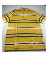 Vintage Tommy Hilfiger Shirt Mens Extra Large Yellow Blue White Polo Pul... - $18.50