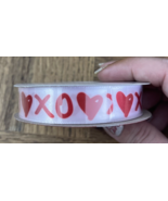 &quot;XO&quot; Valentines Day Ribbon 5/8&quot; x 9&#39;-Brand New-SHIPS N 24 HOURS - $14.73