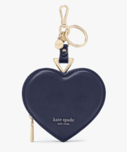 Kate Spade Liv Heart Coin Purse Key Fob Bag Charm ~NWT~ Parisian Night - $88.11