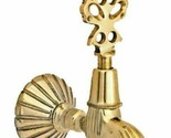 Ottoman Hammam Bathtub Faucet Tap Turncock Sink Brass Gold Color - £35.04 GBP
