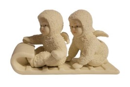 Vintage Dept 56 Snowbabies Figurine “Down the Hill We Go” 79600 Babies On Sled - £18.19 GBP