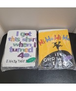 New Lot of 2 Hallmark Shoebox Funny Over the Hill Birthday Shirts Mens L... - $267.72 MXN