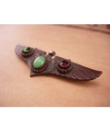 Vintage Deco Winged Brooch jeweled  Egyptian revival Grand tour with VUL... - £170.09 GBP