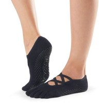 toesox Grip Pilates Barre Socks – Non Slip Elle Full Toe for Yoga &amp; Ballet, - £11.50 GBP