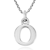 Trendy Favorite Letter &#39;O&#39; Sterling Silver Pendant Necklace - $16.62