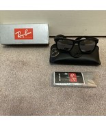 Ray-Ban RB4165 Justin Rectangular Sunglasses, Rubber Black/Grey Mirrored... - $132.35 CAD
