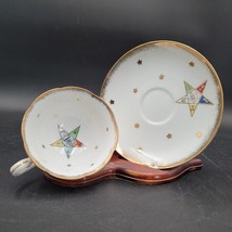 Vintage Masonic Order Of The Eastern Star Espresso Coffee Tea Cup Saucer... - $16.25 CAD