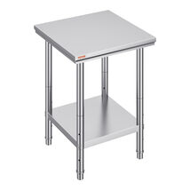 VEVOR Stainless Steel Adjustable Work Table 24x24x31 in, 700 lbs Load Ca... - $60.99