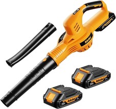 20V Cordless Leaf Blower, 150Mph Handheld Blower With 2 Batteries &amp; Char... - $63.93