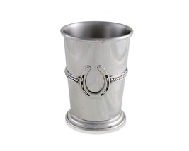 Pewter Horse Equestrian Julep Cup Heavy Solid 4.25 Inch Tall - £188.56 GBP