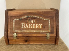 Vintage Hand Made Solid Wood Hinge Lid Baker Bread Box - £37.88 GBP