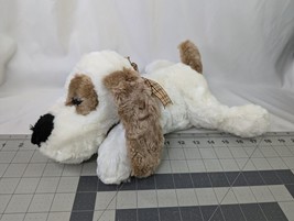 Walmart White Brown Dog Plush Laying 15 Inch Stuffed Animal Toy - £27.01 GBP