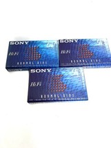 Lot of 3 New Sony Hi Fi 90 Minute Normal Bias Blank Cassette Tapes Type 1 Sealed - £6.71 GBP