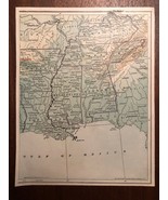Vintage Color US SOUTH SOUTHERN STATES  Print Plate 6.5&quot; x 8.5&quot; Unframed - £11.20 GBP