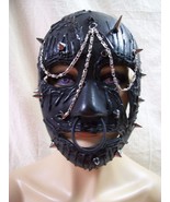 Black Night of Darkness Mask Pierced Chains Spikes Melted Apocalyptic Wa... - €25,22 EUR