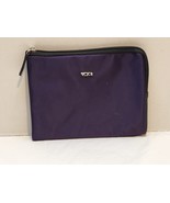 TUMI for Delta Purple Zip Top Small Slim Nylon Pouch Travel Case Bag - $18.01 CAD