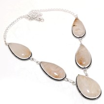 Golden Rutile Pear Shape Gemstone Handmade Ethnic Necklace Jewelry 18&quot; SA 2185 - £6.33 GBP