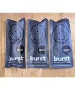Burst Electric Toothbrush Replacement Brush Heads Lot Of 3 Black Sealed - $398.00 MXN