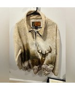 Vintage 90s Trail Crest Fleece Zip Jacket Men’s 2XL Deer Hunting Sweater... - $781.20 MXN