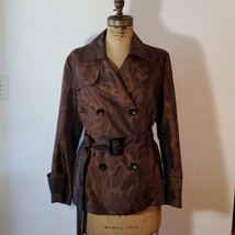 Scott Taylor Trench Coat  Copper Leopard  Lightweight Size M Belted - £33.14 GBP