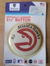90s Atlanta Hawks 3 1/2 in Button Wincraft - £7.85 GBP
