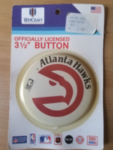 90s Atlanta Hawks 3 1/2 in Button Wincraft - £7.46 GBP