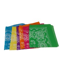 Bandana Set of 6 Scarfs Cosplay Bright Neon NWOT Blue Yellow Green - $12.65