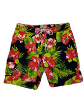 J Crew Men Size 31 (Measure 31x9) Colorful Floral Tropical Cargo Swim Trunks - £6.89 GBP