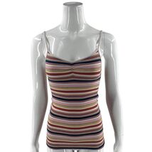 No Boundaries Cami Tank Top Size Small Blue Pink Red Ribbed Striped Stretch - $9.90