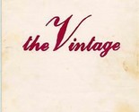 The Vintage Restaurant Menu and Wine List  - £10.84 GBP
