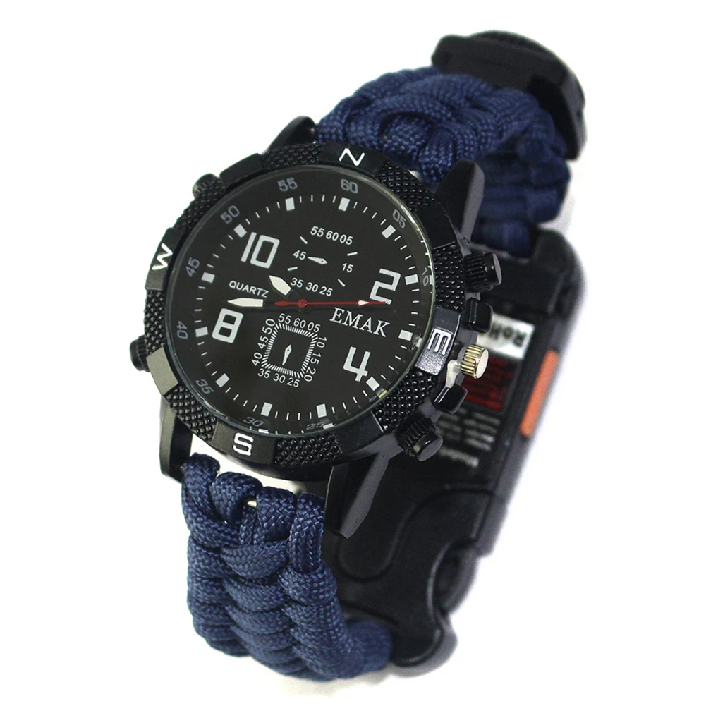 Outdoor Survival Tactical EDC Rope Bracelet Multifunction Safety Equipment Tools - £14.91 GBP+
