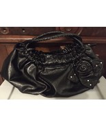 Lovely Black Rose Gothic Bag Excellent Preowned - £15.93 GBP