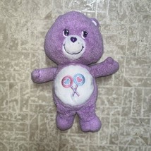 Care Bears Share Bear Plush Purple 8 Inch 2002 TCFC Stuffed Animal Toy - £7.14 GBP