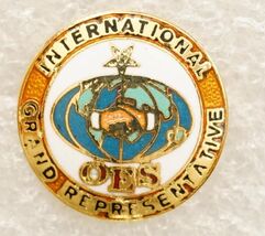 Vintage Jewelry Service Fraternal Order Eastern Star Pin Grand Represent... - $14.84