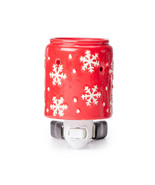NEW Electric Wax Warmer Ceramic Snowflake red &amp; white home fragrance app... - £11.81 GBP