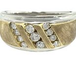 Men's Wedding band 10kt Yellow and White Gold 492549 - $799.00
