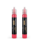 Lot of 2 ARTEZA 3D Fabric Paint Rose Madder A103 1oz Washer &amp; Dryer Safe... - $18.08 CAD