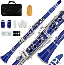 EASTROCK Bb Clarinet 17Nickel Keys ABS Material Wide Range of Tones Particularly - £155.30 GBP