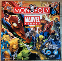 Monopoly Marvel Heroes Collector&#39;s Edition Board Game 2006 100% COMPLETE - £23.22 GBP