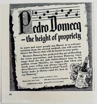 1940 Pedro Domecq Sherry Advertisement New York Radio City Distillery DWJ5C - $10.00