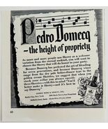 1940 Pedro Domecq Sherry Advertisement New York Radio City Distillery DWJ5C - $14.01 CAD